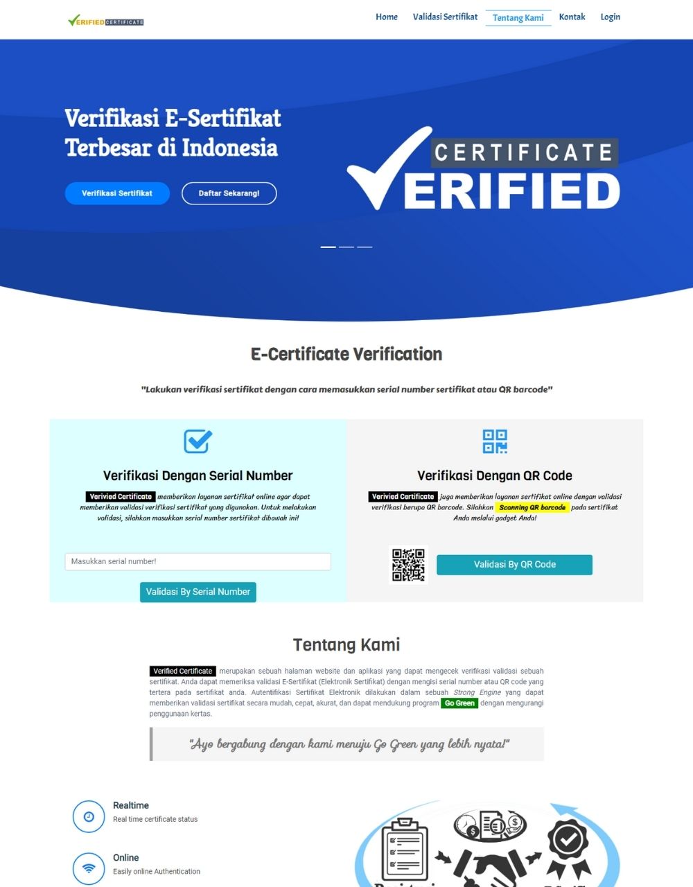 Contoh Tampilan Website Custom