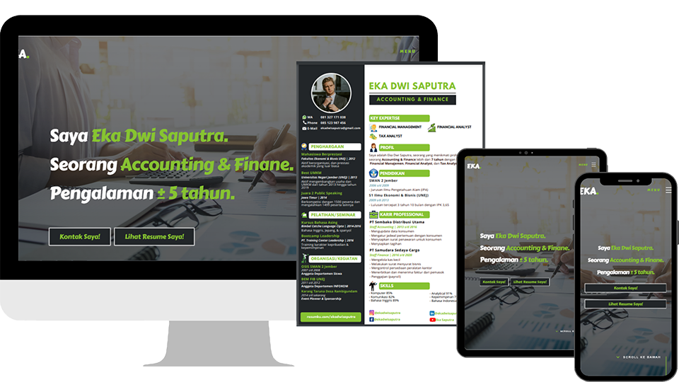 contoh website portofolio accounting